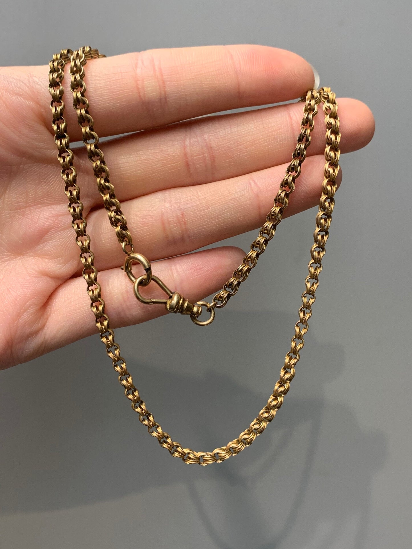 Victorian 14K Gold Belcher Watch Chain