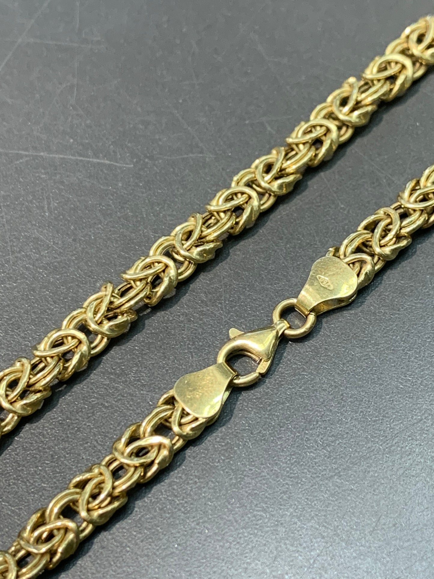 [ON RESERVE] Vintage 18K Gold French Byzantine Bracelet 8”