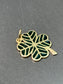 Vintage 14K Gold Enamel Four Leaf Clover Charm