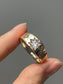 Antique 18K Rose Gold Three Stone Gypsy Ring