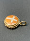 Vintage 14K Gold Cameo Cross Charm