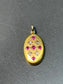 Victorian French 18K Gold Ruby and Diamond Charm Pendant