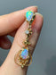 Victorian 14K Gold Opal and Diamond Drop Earring