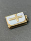 Vintage 14K Gold Mother of Pearl Open Book Lords Prayer Charm