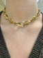 Victorian Etruscan 14K Gold Book Scroll Chain Necklace