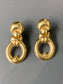 Retro 14K Gold Hollow Drop Earring