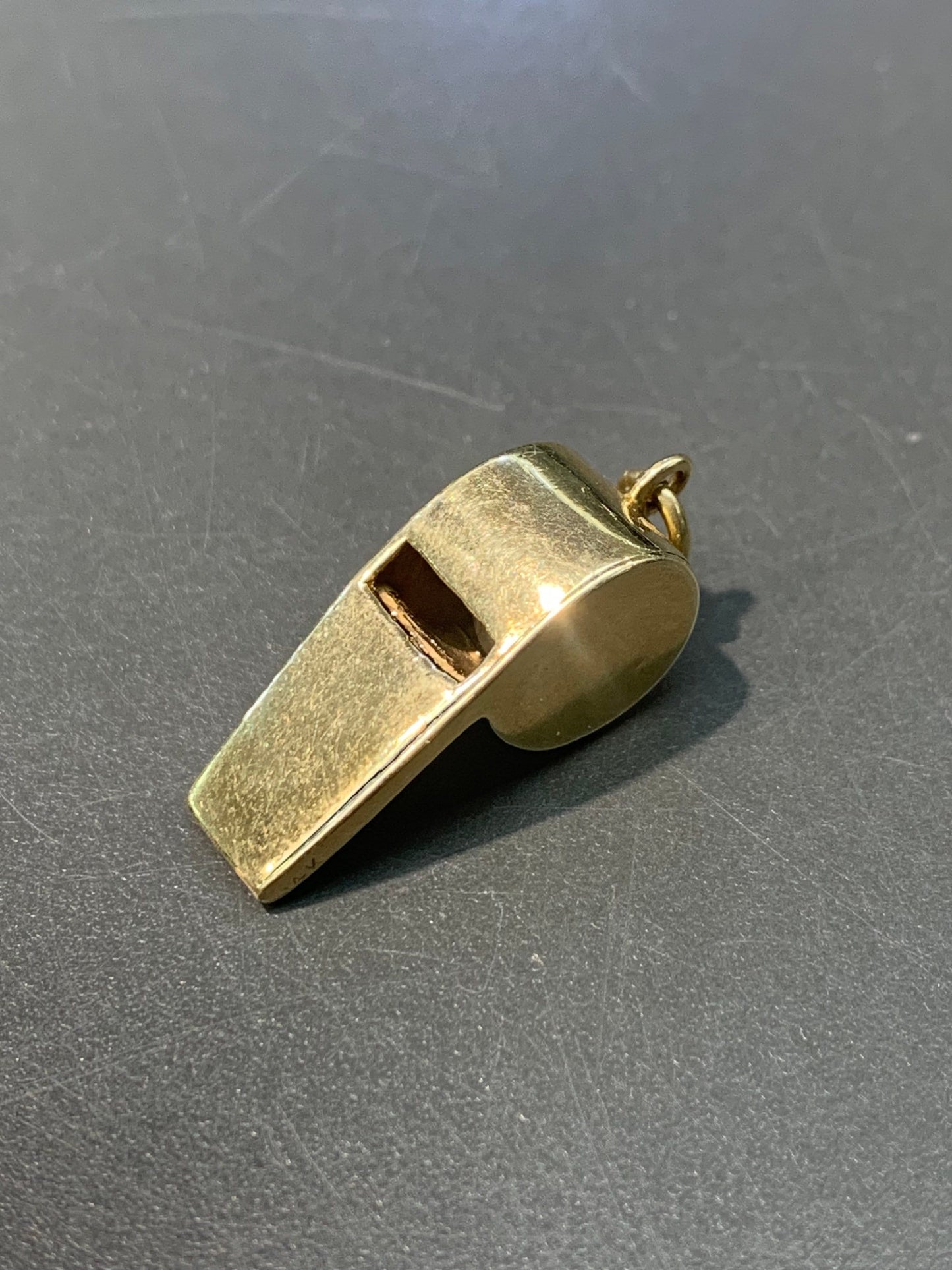 [ON HOLD] Vintage 14K Gold Solid Whistle Pendant