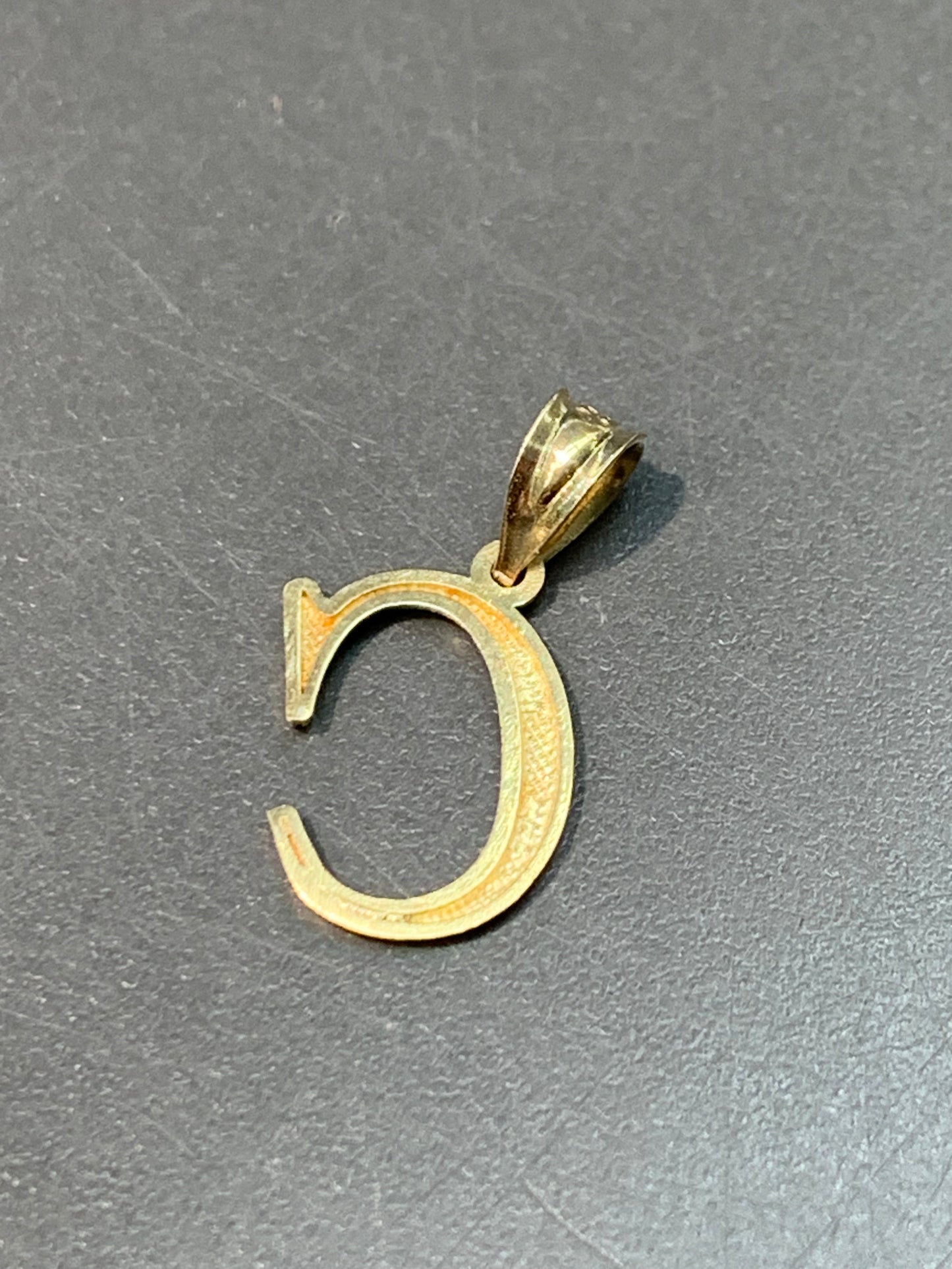 14K Gold “C” Initial Charm