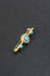 Broche victorienne en forme de cœur en turquoise naturelle et perles de graines 15 carats