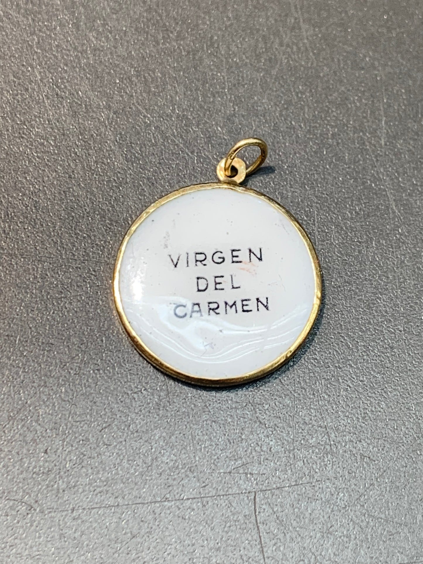 Vintage 14K Gold Virgin Del Carmen Charm