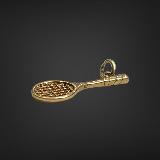 Vintage 14K Gold Tennis Racket Charm