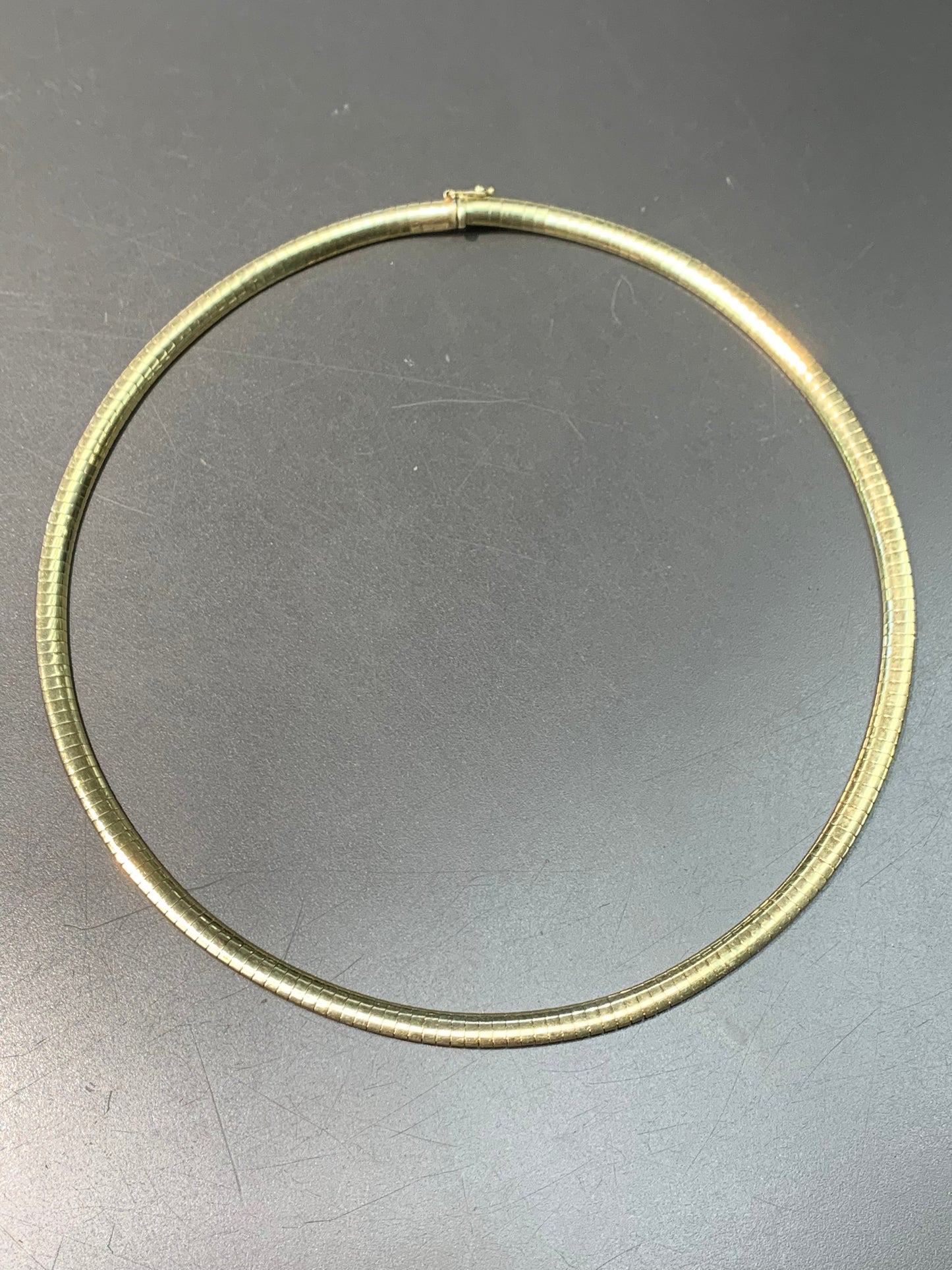 Vintage Italian 14K Gold Omega Chain Necklace