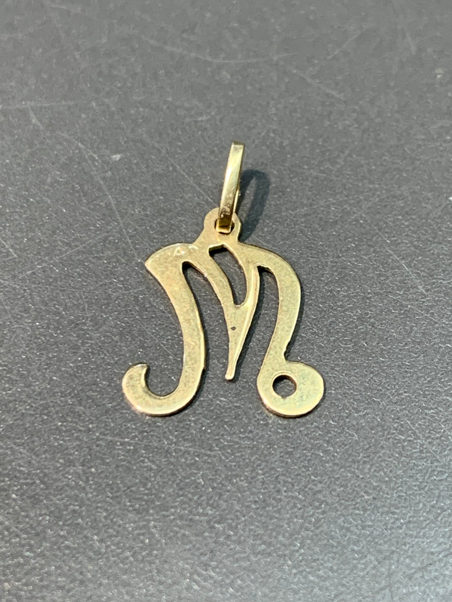 Vintage 14K Gold “M” Initial Charm