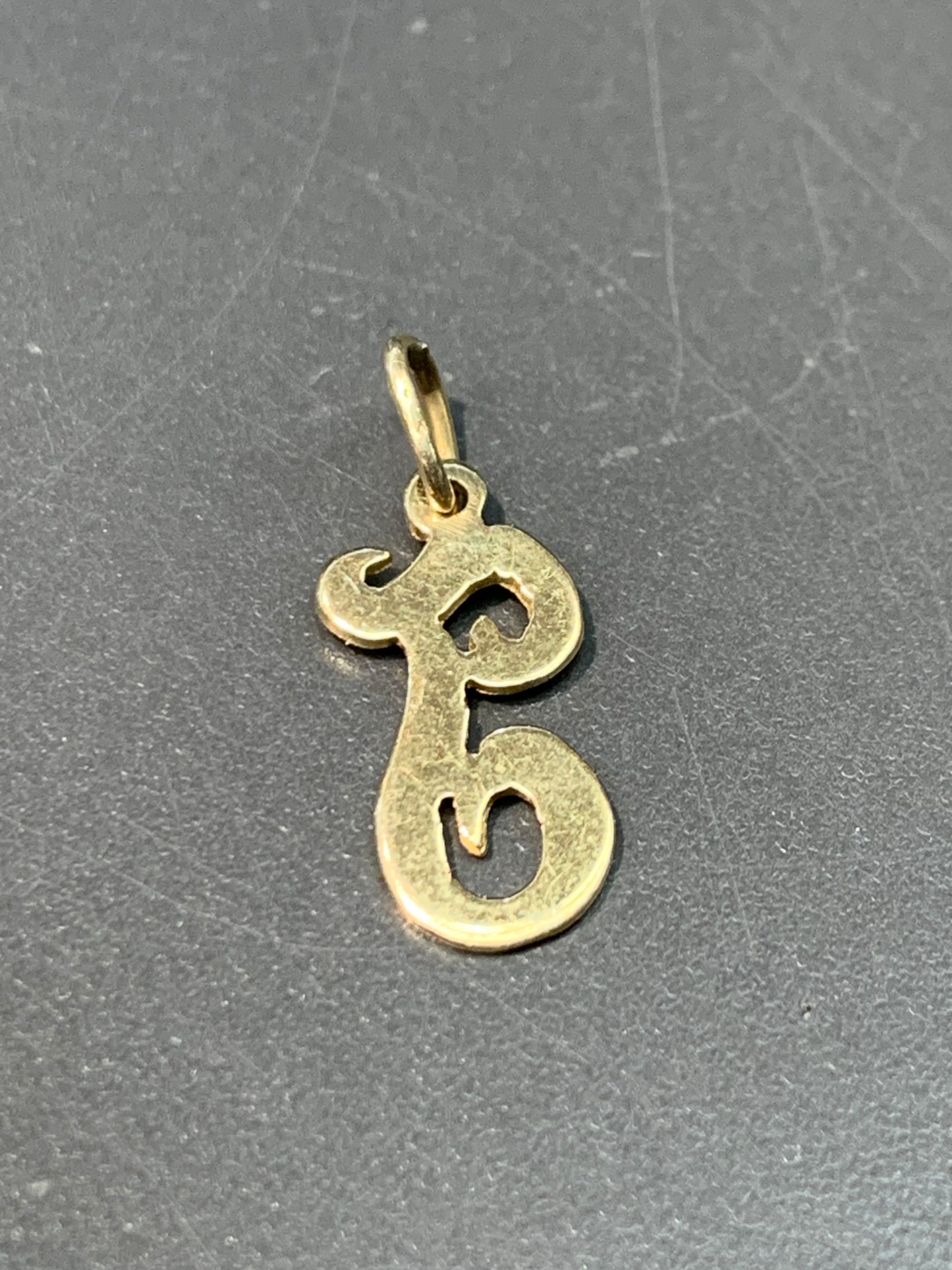 Vintage 14K Gold “J” Cursive Initial Charm