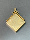 Victorian 14K Gold Square Locket Pendant Charm