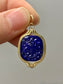 Vintage 14K Gold Lapis Intaglio Charm