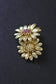 Vintage 18K Gold Tiffany & Co Ruby Cluster Two Flower Bouquet Brooch