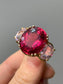 14K Gold Pink Tourmaline and Kunzite Three Stone Ring