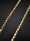 Retro 18K Gold Diamond Cut Popcorn Chain Tassel Necklace