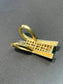 Vintage 18K Gold Structural Diamond Pendant