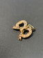 Victorian 14K Gold Seed Pearl Ribbon Bow Charm