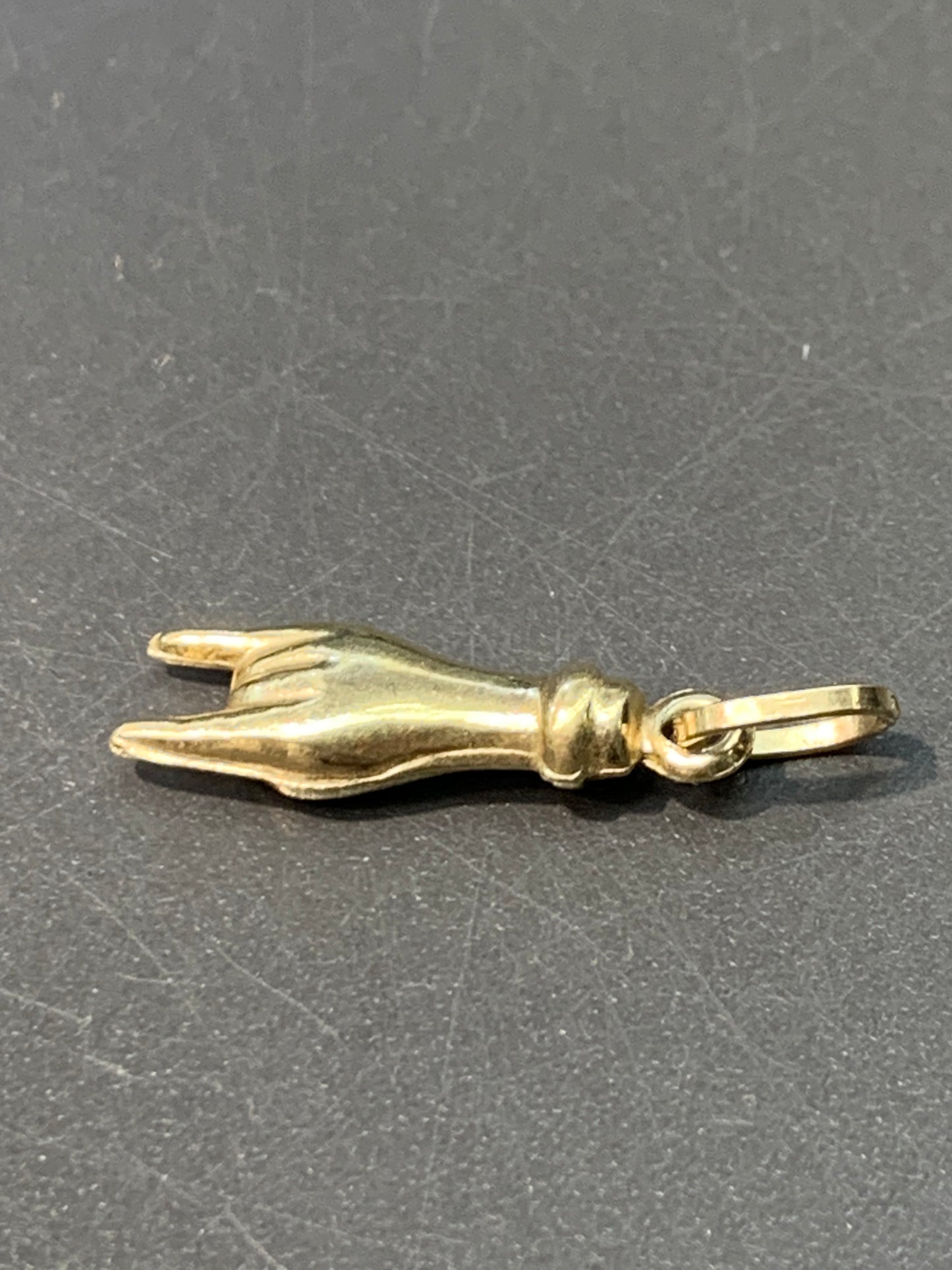 Vintage 14K Gold Puffy Figa Arm Charm