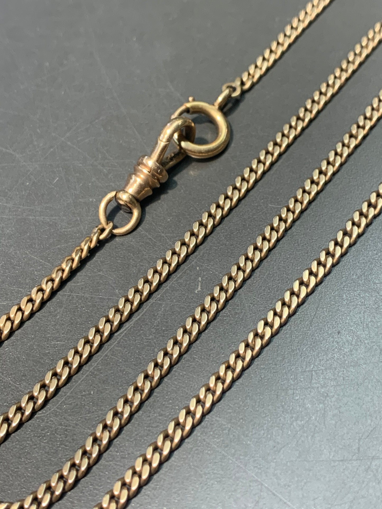 Vintage 14K Gold Curb Link 20” Necklace