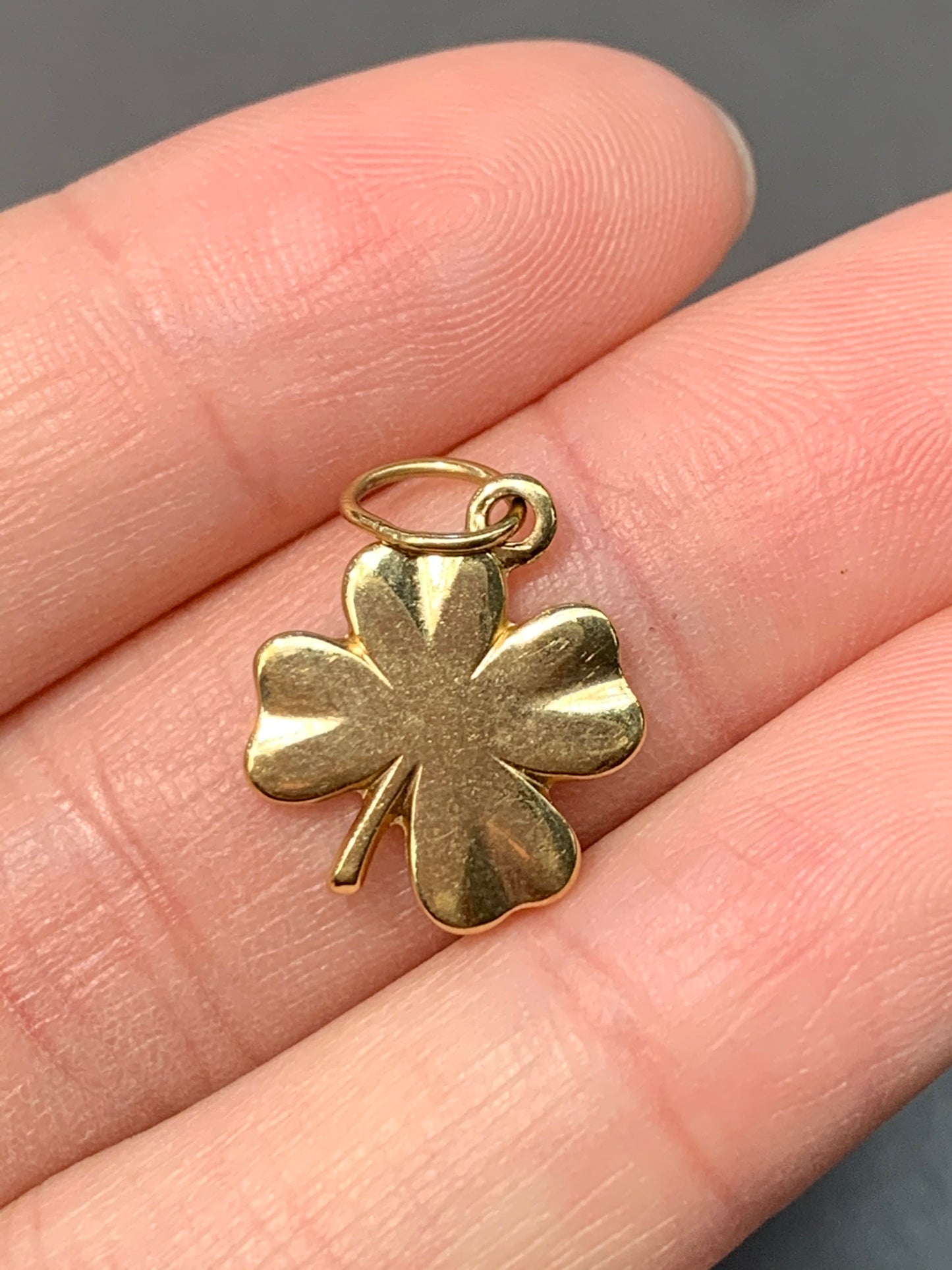 Vintage 14K Gold Four Leaf Clover Charm