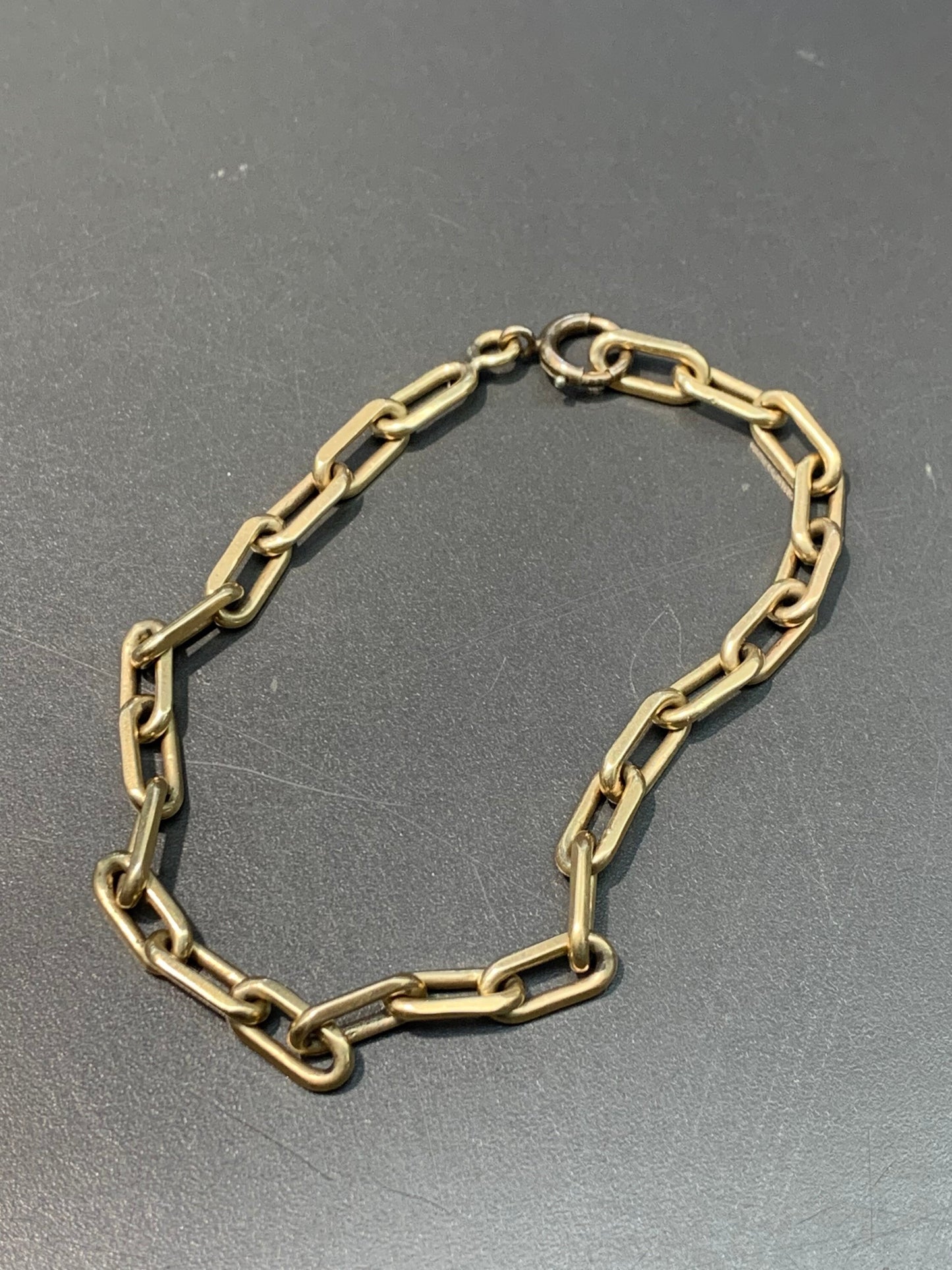 Vintage 14K Gold Biker Chain Bracelet 7.0”