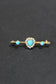 Victorian 15CT Natural Turquoise and Seed Pearl Heart Bar Brooch