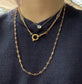 18K Gold Antique Pocket Watch Chain Bar Link Necklace