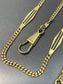 18K Gold Antique Pocket Watch Chain Bar Link Necklace