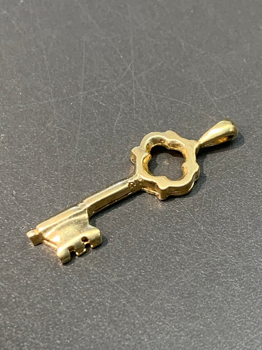 14K Gold Key Charm