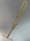 Vintage 9K Gold Fob Albert Link Watch Chain Necklace