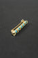 Victorian 18K Gold Turquoise Leaf Scroll Bar Brooch