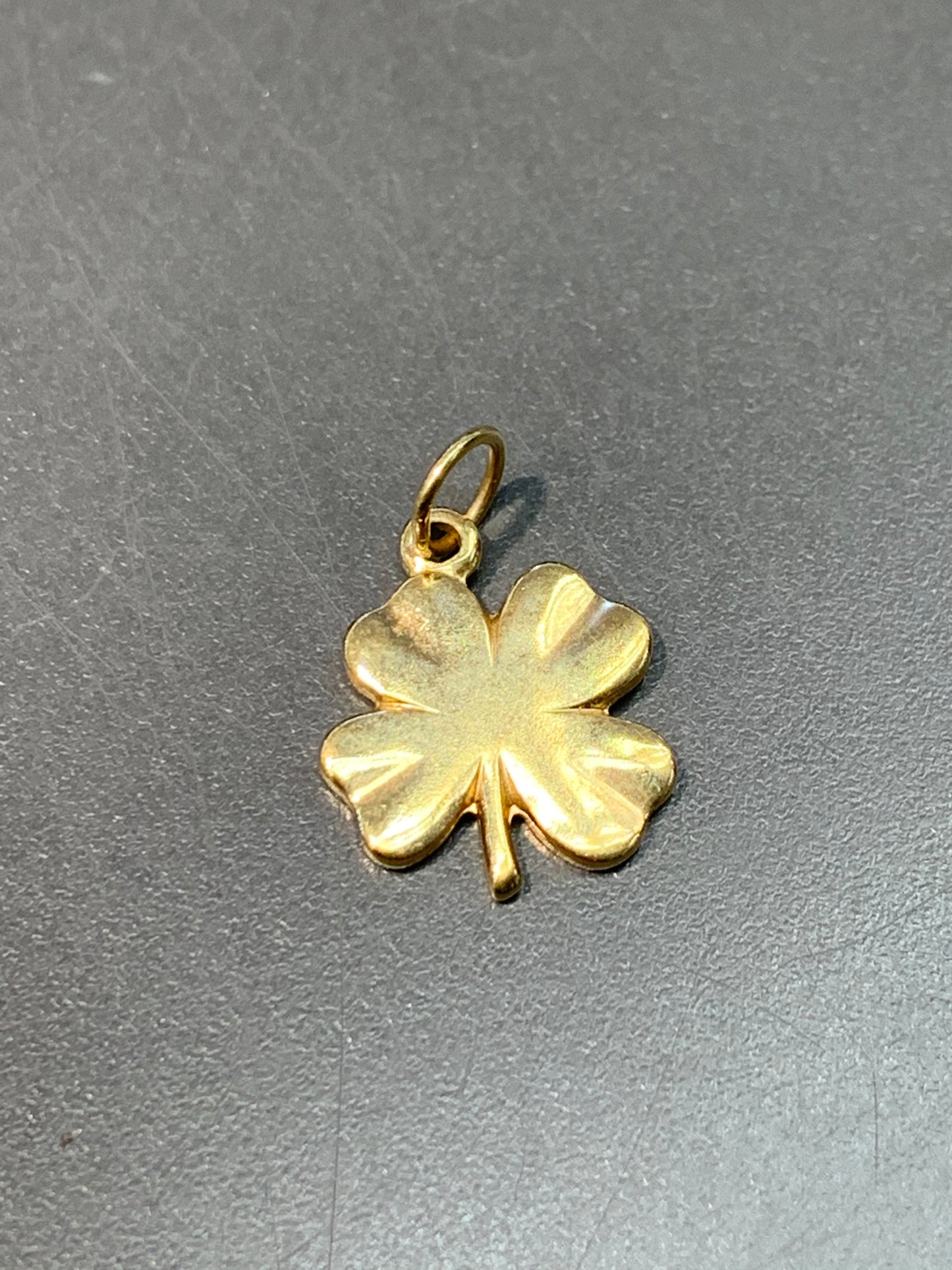 Vintage 14K Gold Four Leaf Clover Charm