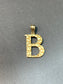 Vintage 10K Gold “B” Capital Initial Pebble Print Charm