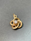 Vintage 14K Gold Diamond Old Cut Diamond Motif Love Knot Charm