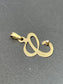 Vintage 14K Gold “C” Cursive Diamond Initial Charm