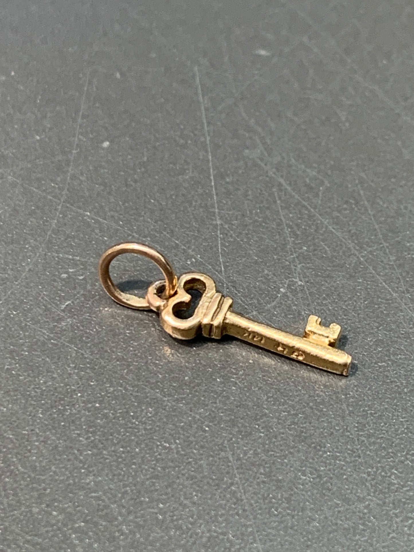 14K Gold Mini Key Charm