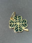 Vintage 14K Gold Enamel Four Leaf Clover Charm