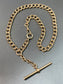 Vintage 9K Gold Fob Albert Link Watch Chain Necklace