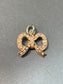 Victorian 14K Gold Seed Pearl Ribbon Bow Charm