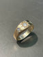 Antique 18K Rose Gold Three Stone Gypsy Ring