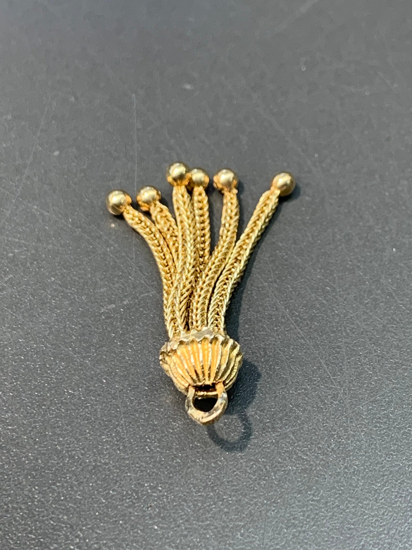 Victorian 14K Gold Tassel Pendant Charm