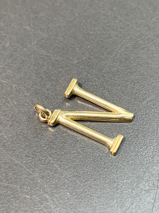 14K Gold “N” Initial Charm