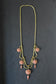 Victorian 15CT Gold Natural Coral and Diamond Snake Chain Festoon Necklace