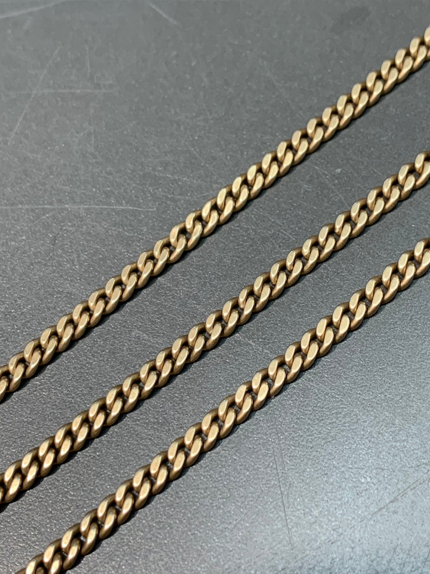 Vintage 14K Gold Curb Link Watch Chain 20”