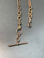 Victorian English 9K Rose Gold T-Bar Watch Chain Necklace