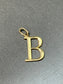 Breloque initiale « B » en or 14 carats